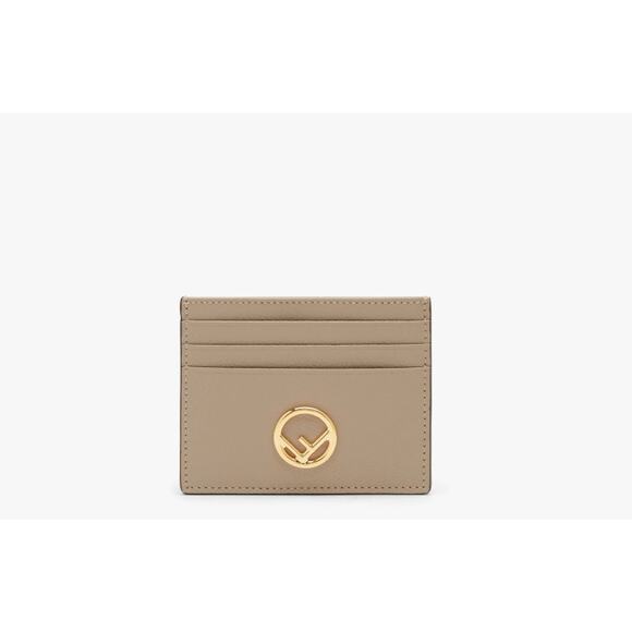 FENDI  NWT F is Fendi CC Case Vit. Cruise Beige Leather Card Holder - Picture 1 of 12